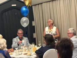 President Di Hogg addressing guests
